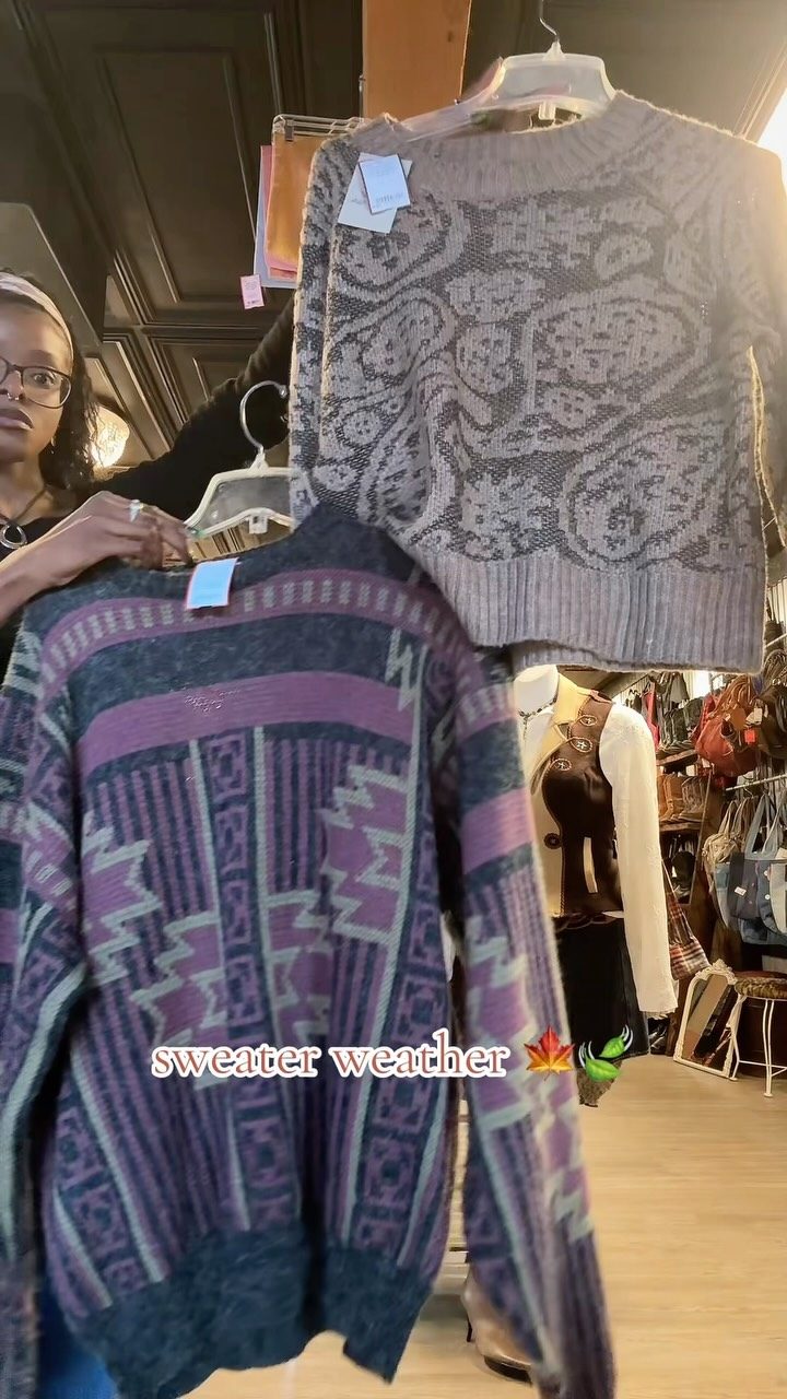 Reel: sweater weather layers on the rack